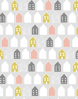 Store fenêtre intérieur dessins de maisons
