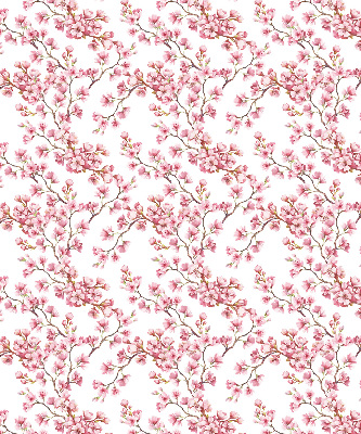 Store enrouleur occultant avec motif de pétales roses et des bourgeons sur un arbre