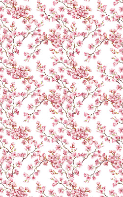 Store enrouleur occultant avec motif de pétales roses et des bourgeons sur un arbre