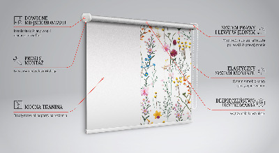 Store occultant fenêtre en fleurs colorées