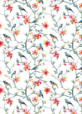 Store enrouleur occultant oiseaux sur les brindilles