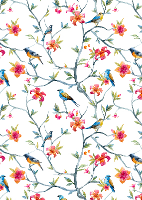 Store enrouleur occultant oiseaux sur les brindilles