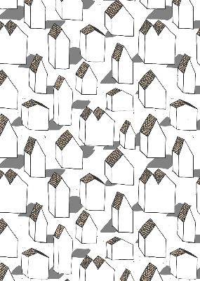 Maisons Blanches adapté à une fenêtre intérieure