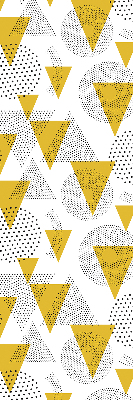 Store enrouleur occultant avec motifs de triangles et de cercles composés de points