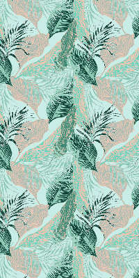 Store fenêtre intérieur avec feuilles tropicales