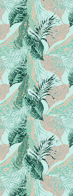 Store fenêtre intérieur avec feuilles tropicales