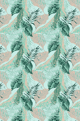 Store fenêtre intérieur avec feuilles tropicales
