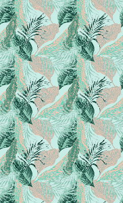 Store fenêtre intérieur avec feuilles tropicales