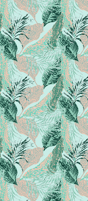 Store fenêtre intérieur avec feuilles tropicales