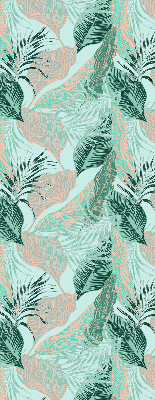 Store fenêtre intérieur avec feuilles tropicales