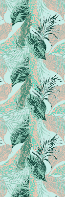Store fenêtre intérieur avec feuilles tropicales