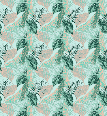 Store fenêtre intérieur avec feuilles tropicales
