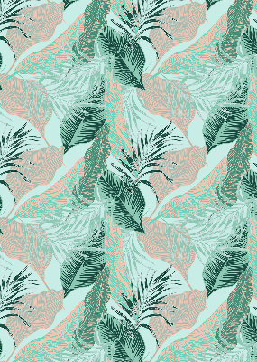 Store fenêtre intérieur avec feuilles tropicales