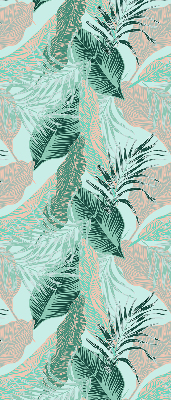 Store fenêtre intérieur avec feuilles tropicales