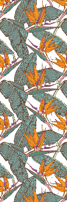 Store enrouleur occultant avec motif de feuilles vertes