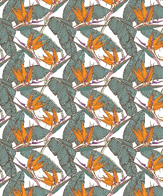 Store enrouleur occultant avec motif de feuilles vertes