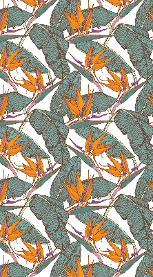 Store enrouleur occultant avec motif de feuilles vertes
