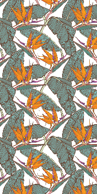 Store enrouleur occultant avec motif de feuilles vertes