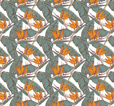 Store enrouleur occultant avec motif de feuilles vertes