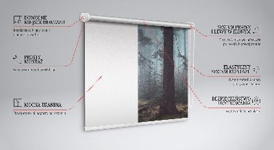 Store fenêtre intérieur la forêt la nuit