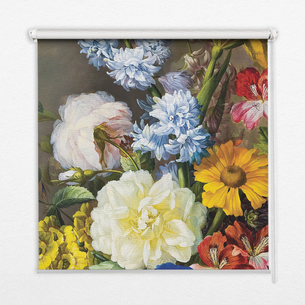 Store enrouleur occultant de couleur bouquet de fleurs