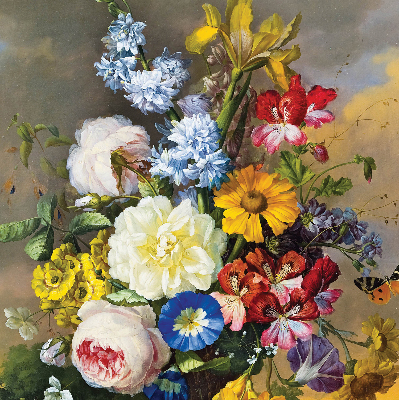 Store enrouleur occultant de couleur bouquet de fleurs