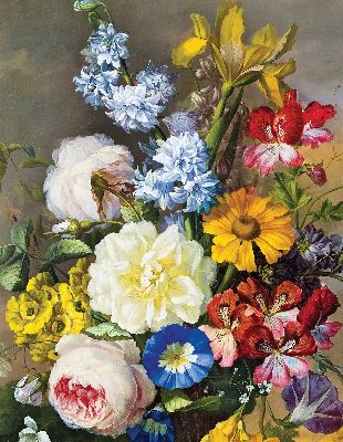 Store enrouleur occultant de couleur bouquet de fleurs