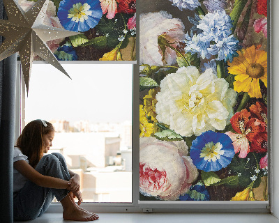 Store enrouleur occultant de couleur bouquet de fleurs