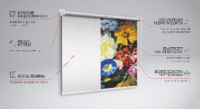 Store enrouleur occultant de couleur bouquet de fleurs