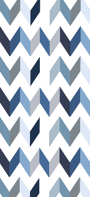 Store enrouleur occultant à chevrons bleus