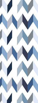 Store enrouleur occultant à chevrons bleus