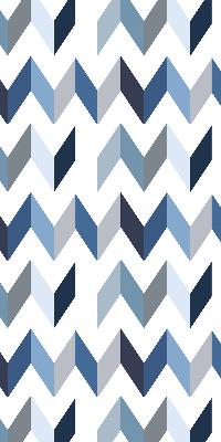 Store enrouleur occultant à chevrons bleus