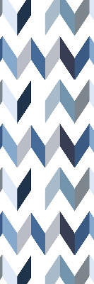 Store enrouleur occultant à chevrons bleus