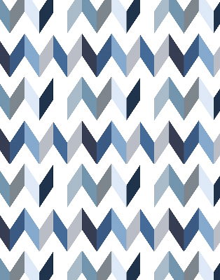 Store enrouleur occultant à chevrons bleus