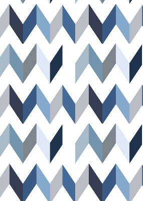 Store enrouleur occultant à chevrons bleus