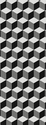 Store occultant fenêtre en cubes 3D