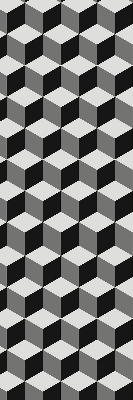 Store occultant fenêtre en cubes 3D