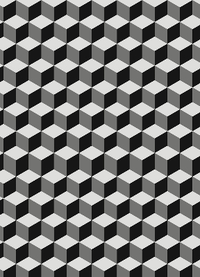 Store occultant fenêtre en cubes 3D