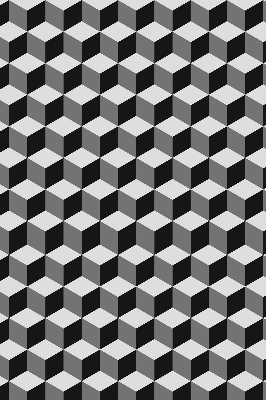 Store occultant fenêtre en cubes 3D
