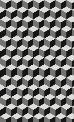 Store occultant fenêtre en cubes 3D