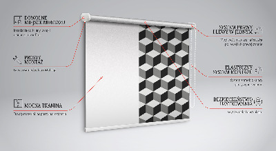 Store occultant fenêtre en cubes 3D