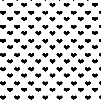 Store enrouleur occultant à motif de cœurs noirs