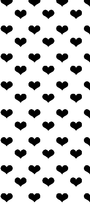 Store enrouleur occultant à motif de cœurs noirs