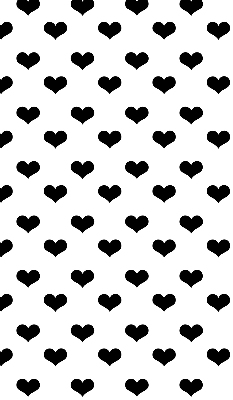 Store enrouleur occultant à motif de cœurs noirs
