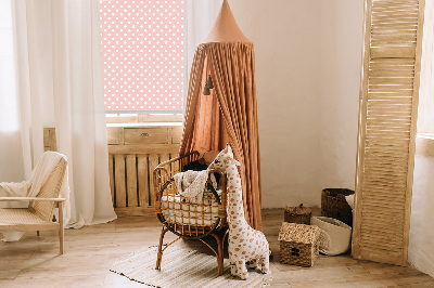Store fenêtre intérieur avec points blancs