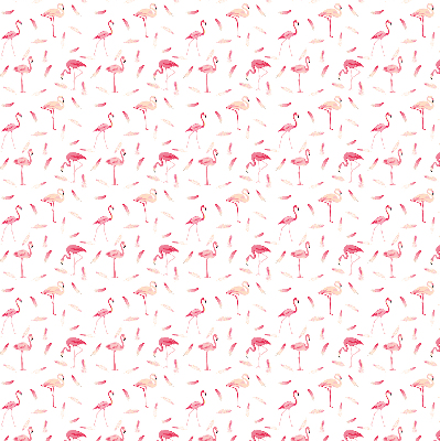 Store enrouleur occultant avec motif de flamants roses et de plumes