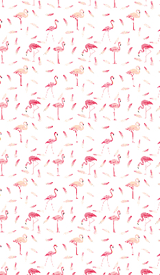 Store enrouleur occultant avec motif de flamants roses et de plumes