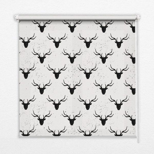 Store enrouleur occultant avec têtes de cerf noires