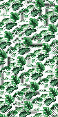 Store fenêtre intérieur feuilles tropicales