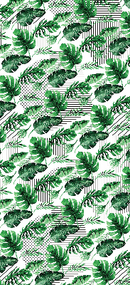 Store fenêtre intérieur feuilles tropicales